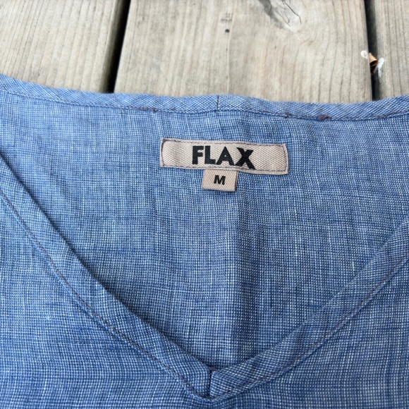 FLAX Brand Linen Dress Size Medium - Picture 4 of 6